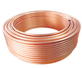 ASTM B280 1/4'' 3/8'' 1/2'' 3/4'' Copper Round Pipe Pancake Coil 15 Meters For Air Conditioner